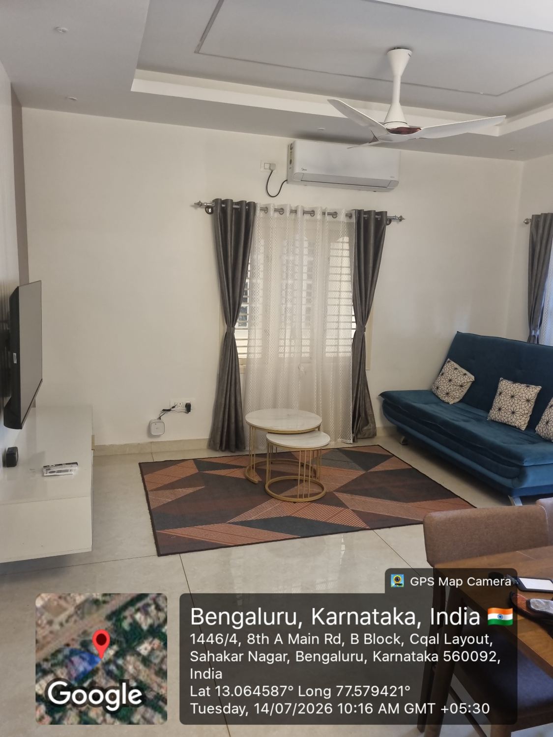 First-floor apartment living area